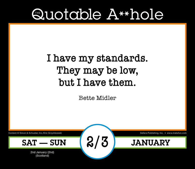 Quotable A hole 2027 Page-A-Day Calendar