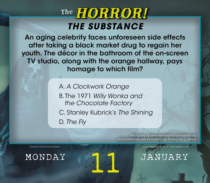 The Horror - Terrifying Trivia 2027 Page-A-Day Calendar