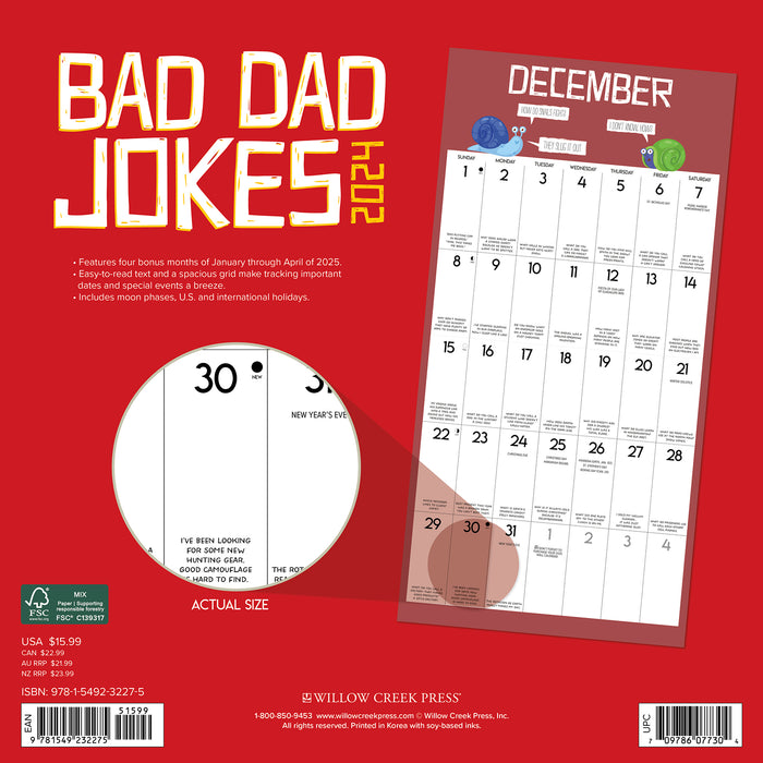 2024 Bad Dad Jokes Wall Calendar