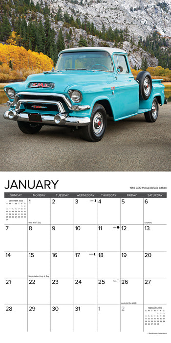2024 Classic Cars & Trucks Wall Calendar