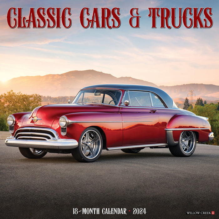 2024 Classic Cars & Trucks Wall Calendar