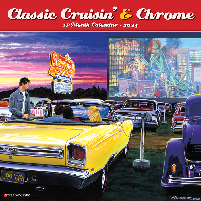 2024 Classic Cruisin' & Chrome Wall Calendar