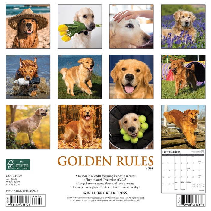 2024 Golden Rules Wall Calendar
