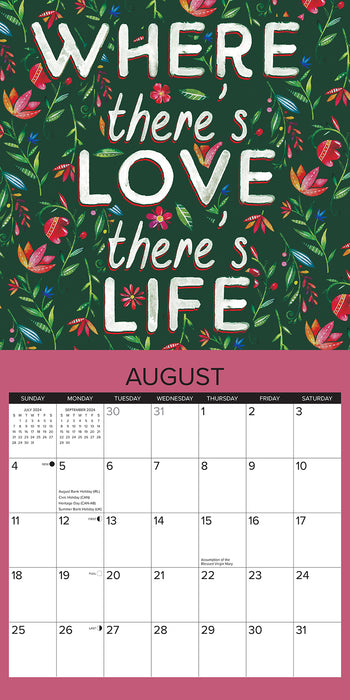 2024 Live Laugh Love Wall Calendar