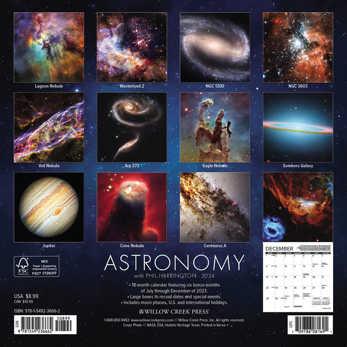2024 Astronomy Mini Wall Calendar