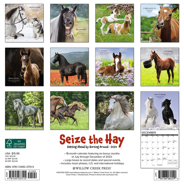 2024 Seize the Hay Wall Calendar