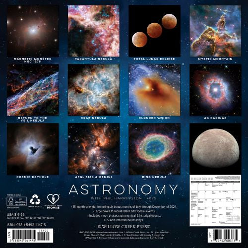 2025 Astronomy Wall Calendar by  Willow Creek Press from Calendar Club