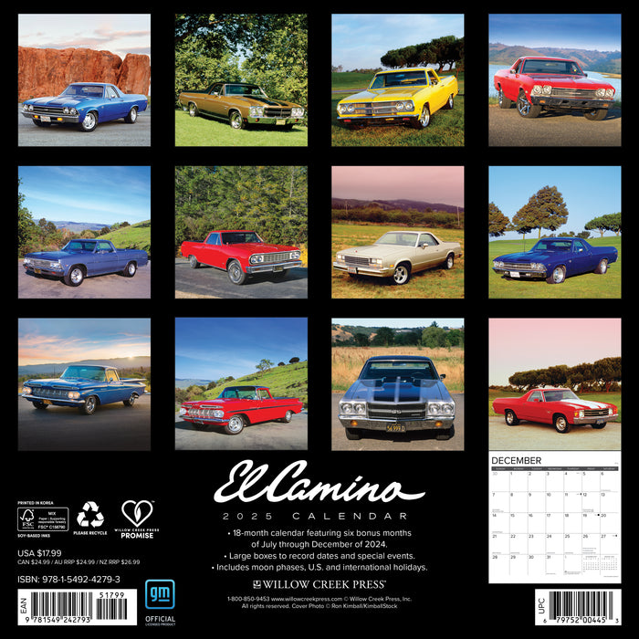 2025 El Camino Wall Calendar (Online Exclusive) by  Willow Creek Press from Calendar Club
