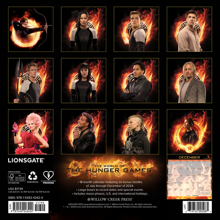 2025 The World of Hunger Games Wall Calendar