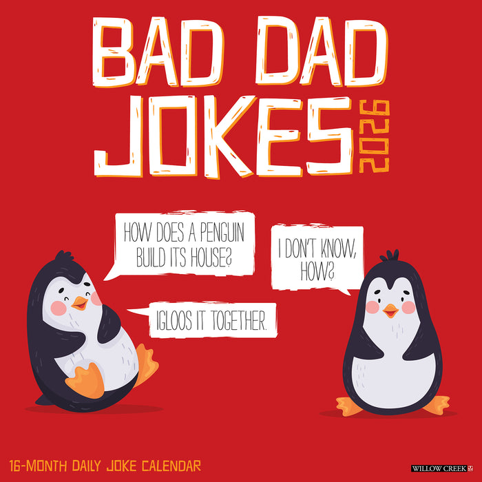 Bad Dad Jokes 2026 Square Wall Calendar