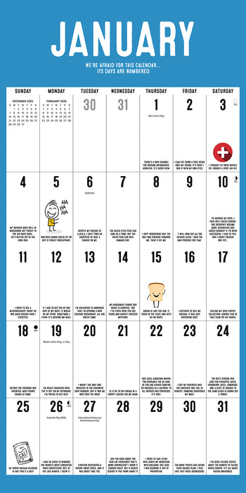 Pun Intended 2026 Square Wall Calendar