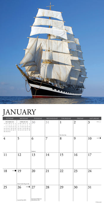 Tall Ships 2026 Square Wall Calendar