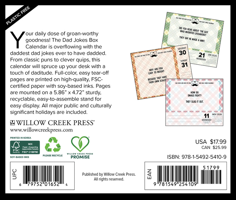 Dad Jokes Are How Eye Roll 2026 Page-A-Day Calendar