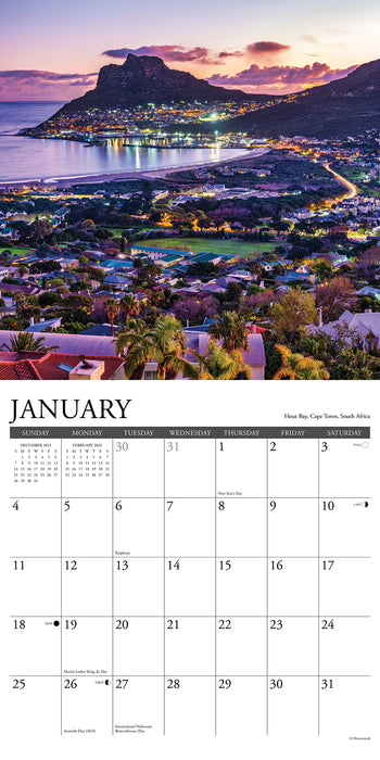 Africa 2026 Square Wall Calendar
