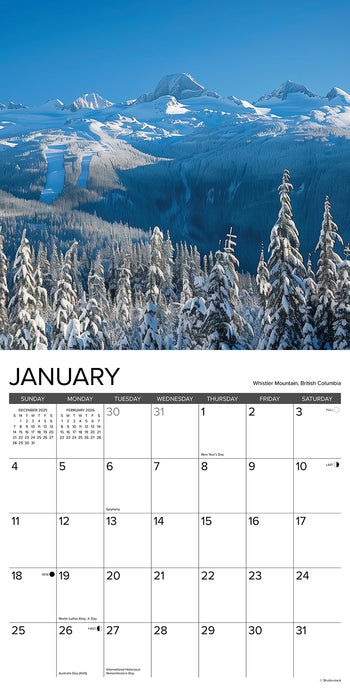 Canada 2026 Square Wall Calendar