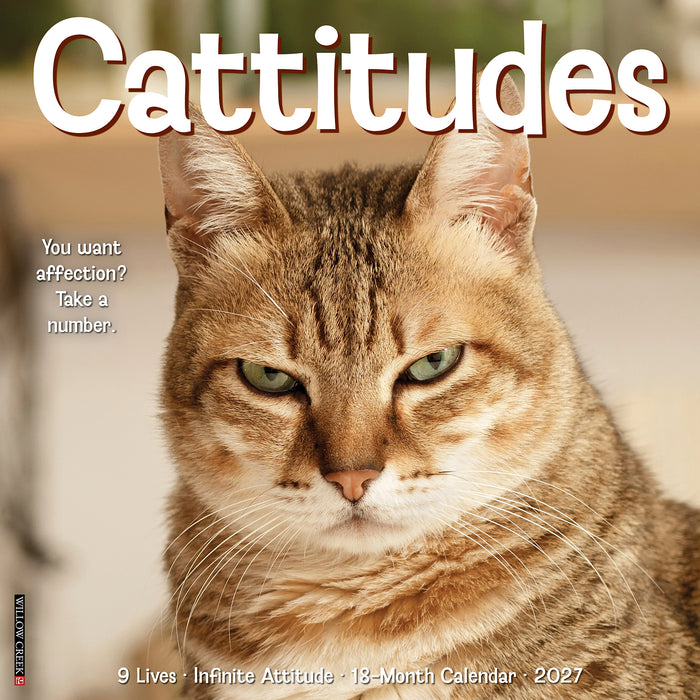 Cattitudes 2027 Square Wall Calendar
