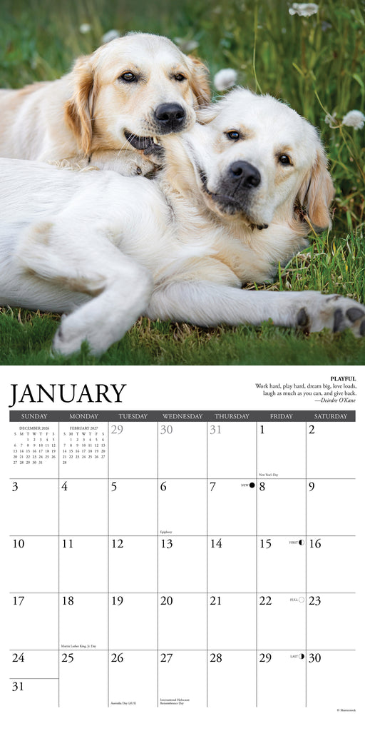 Golden Rules 2027 Square Wall Calendar