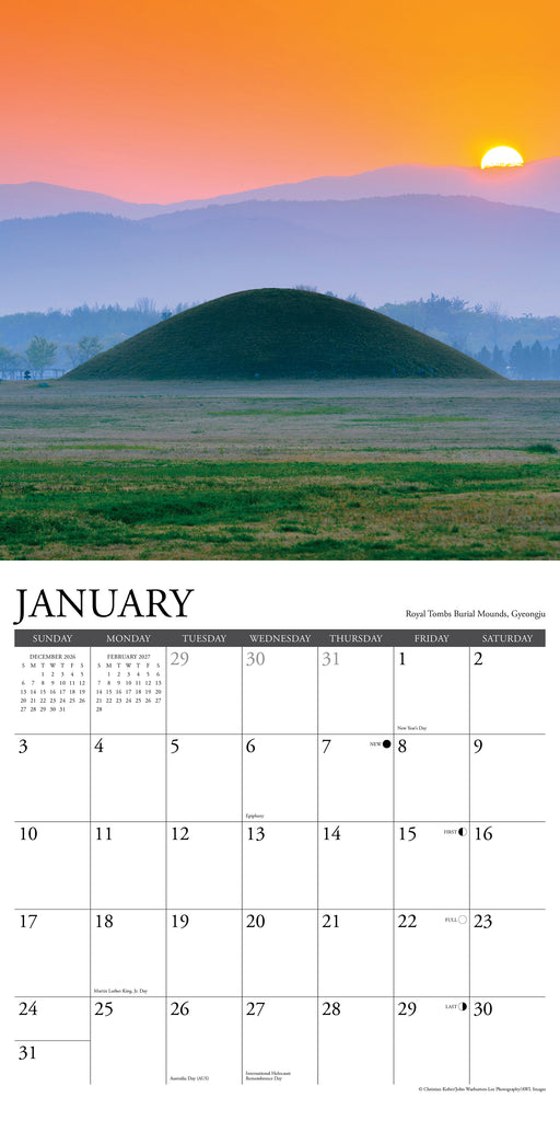 Republic of KOREA 2027 Square Wall Calendar (Online Exclusive)