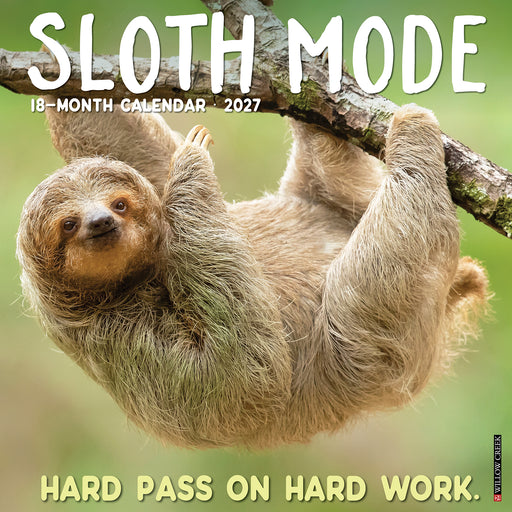 Sloth Mode 2027 Square Wall Calendar