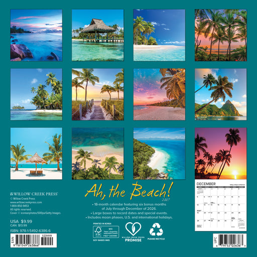 Ah The Beach 2027 Mini Wall Calendar