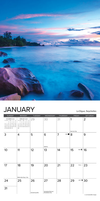 Ah The Beach 2027 Mini Wall Calendar