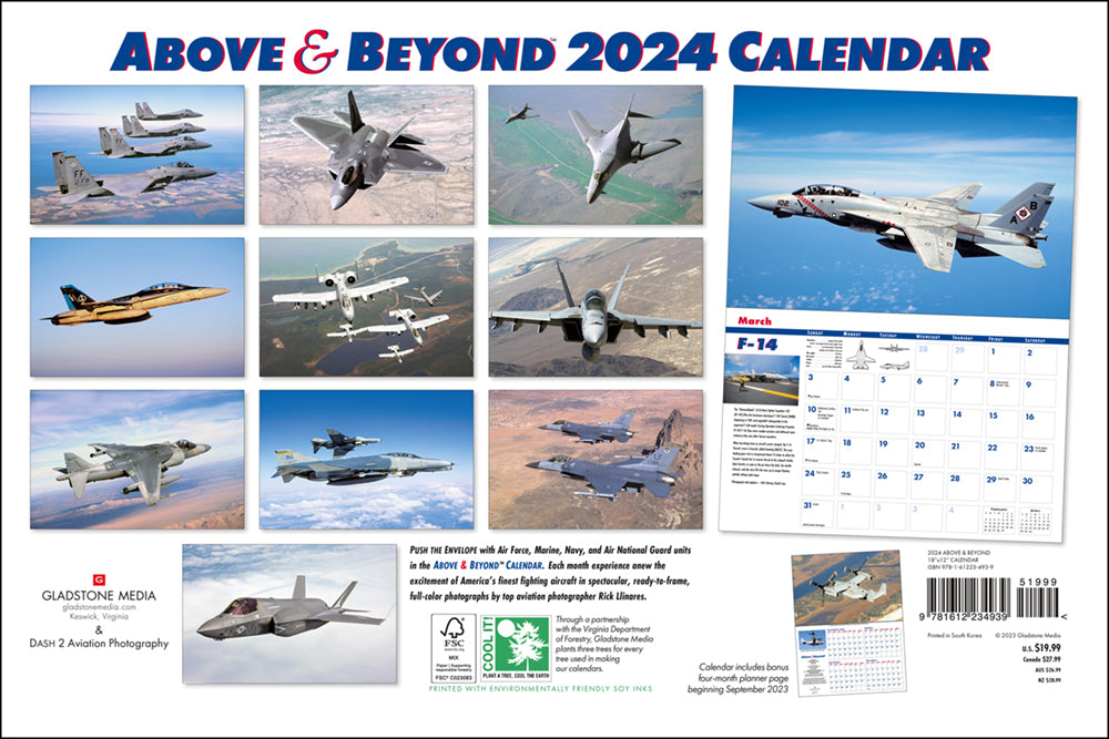 2024 Above & Beyond Large Wall Calendar