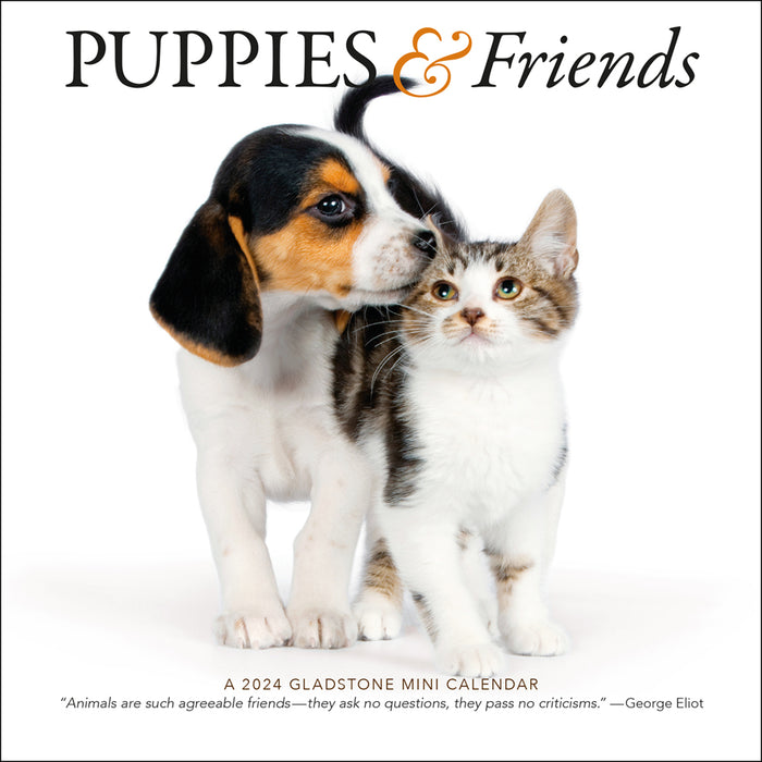 2024 Puppies & Friends Mini Wall Calendar