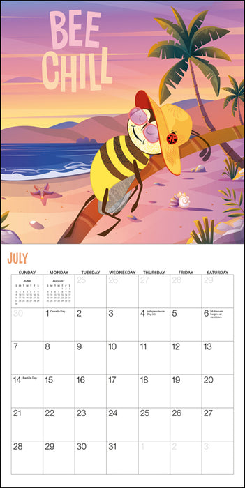 2024 Bee Happy Mini Wall Calendar