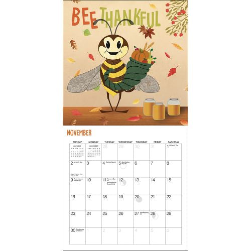 2025 Bee Happy Mini Wall Calendar