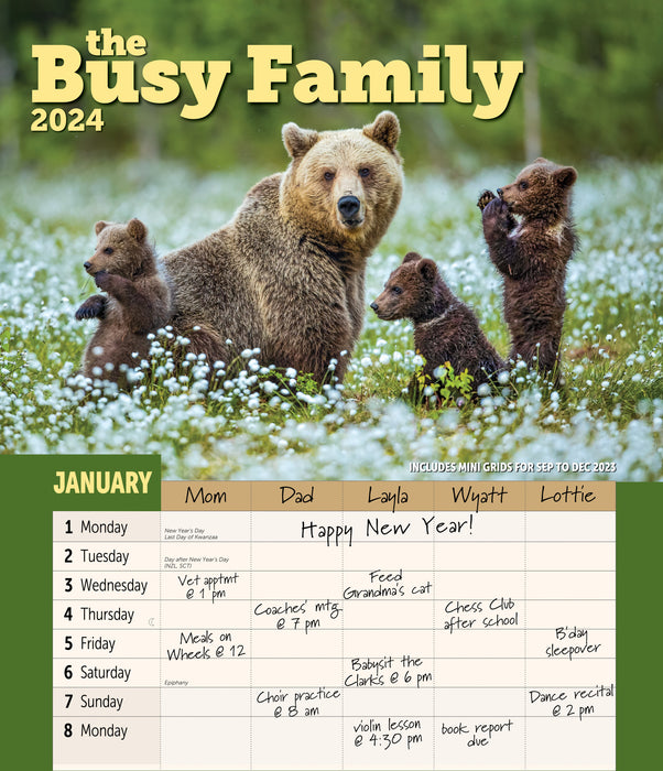 2024 Busy Family Wall Calendar