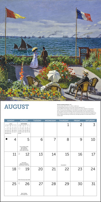 2024 Monet At Sea Wall Calendar (Online Exclusive)