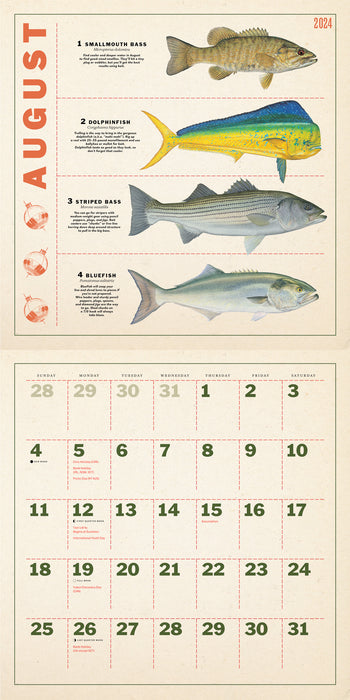 2024 Twelve Months of Fishing Wall Calendar (Online Exclusive) — Calendar  Club