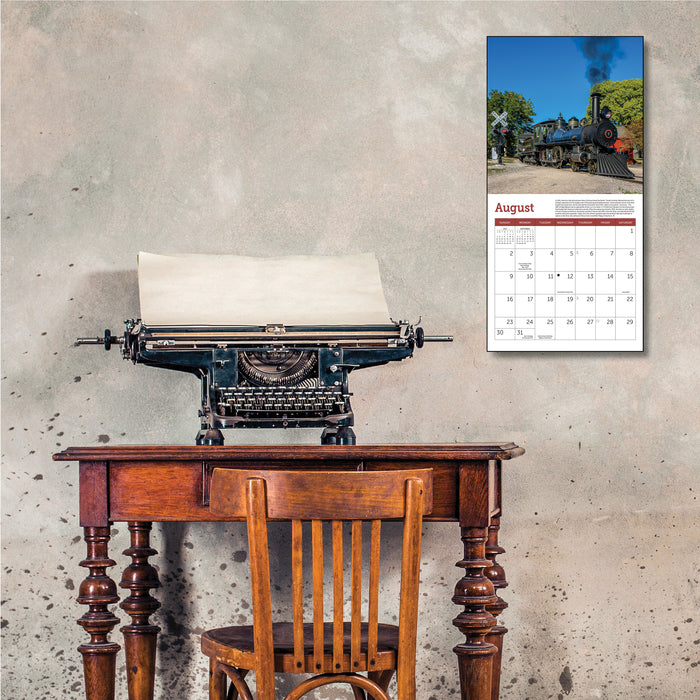 Steam Trains 2026 Mini Wall Calendar