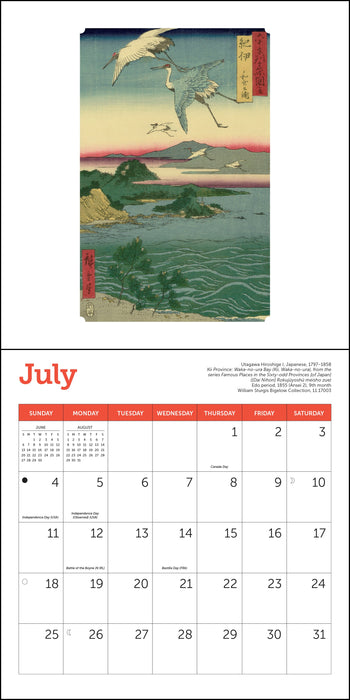 Japanese Woodblocks MFA 2027 Mini Wall Calendar