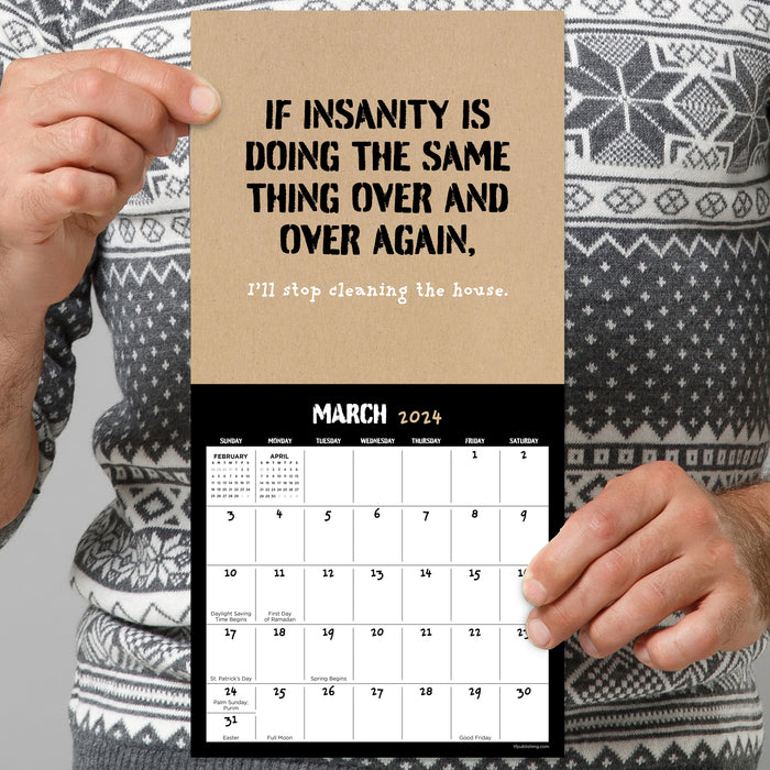 2024 Anti-Affirmations & Sarcasm Mini Wall Calendar