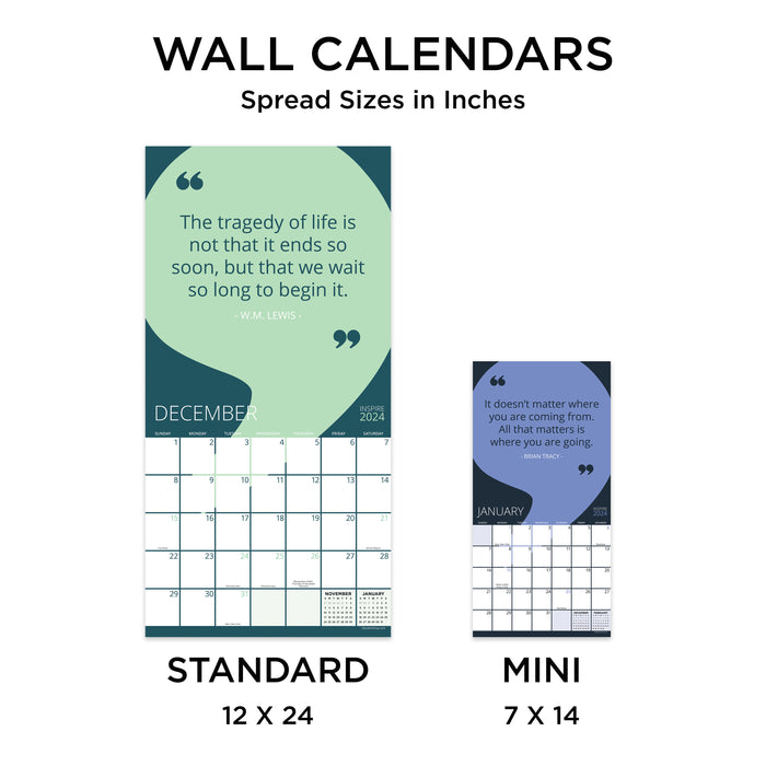 2024 Inspire Mini Wall Calendar