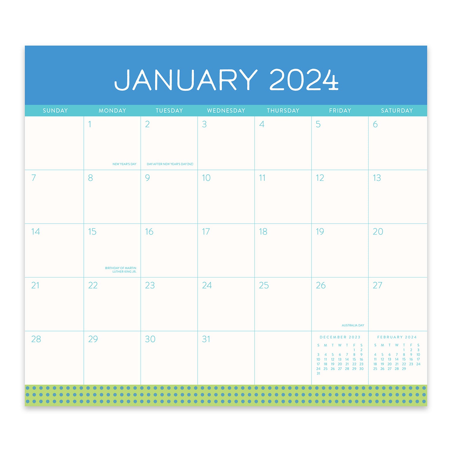 2024 Color Block Wall Calendar — Calendar Club