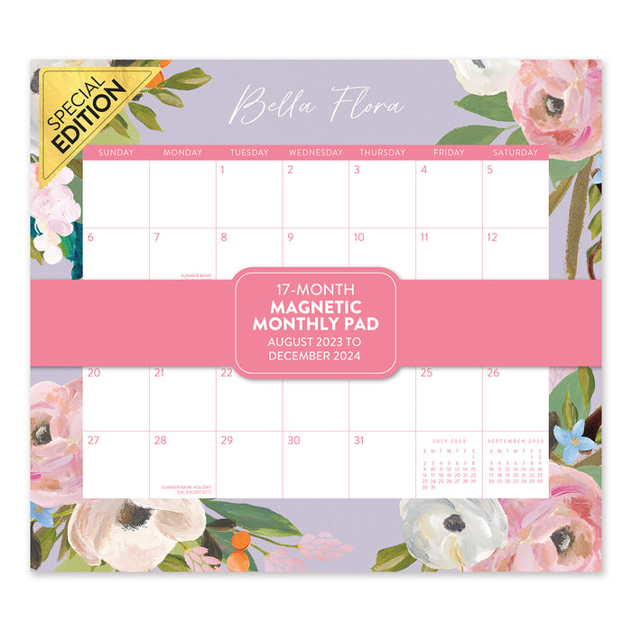 2024 Bella Flora Lavender Magnetic Wall Calendar
