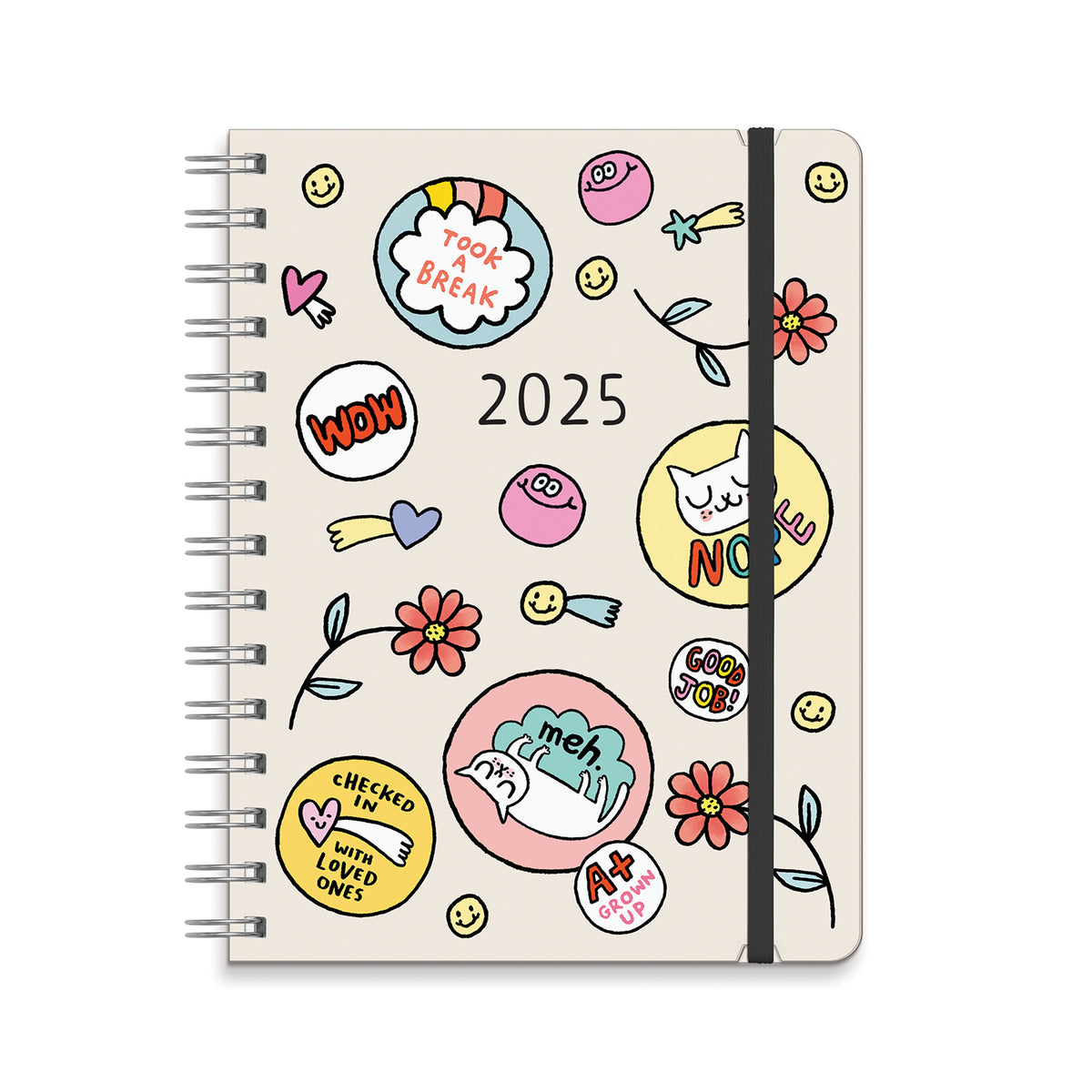 Calendar Club 2025 Doodle Days Deluxe Compact Flexi Diary