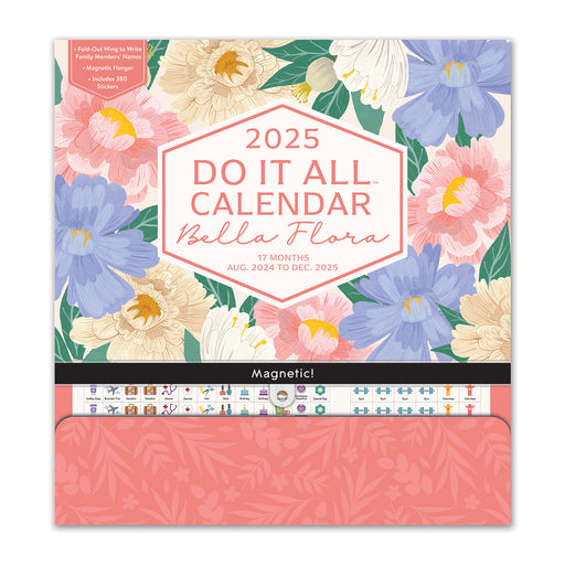 2025 Bella Flora Do It All Wall Calendar by  Orange Circle Studio from Calendar Club