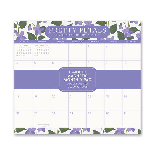 2025 Pretty Petals Magnetic Wall Calendar by  Orange Circle Studio from Calendar Club