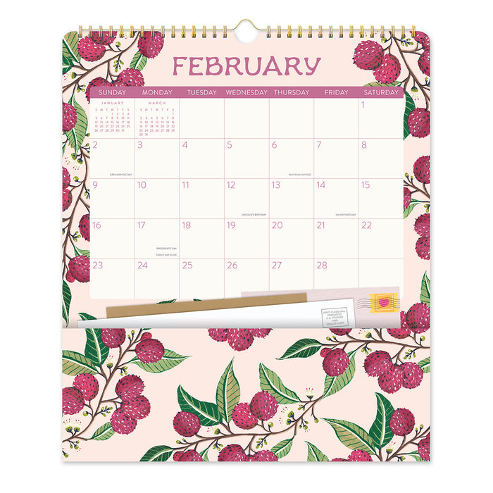 2025 Fruit & Flora Pockets Plus Wall Calendar