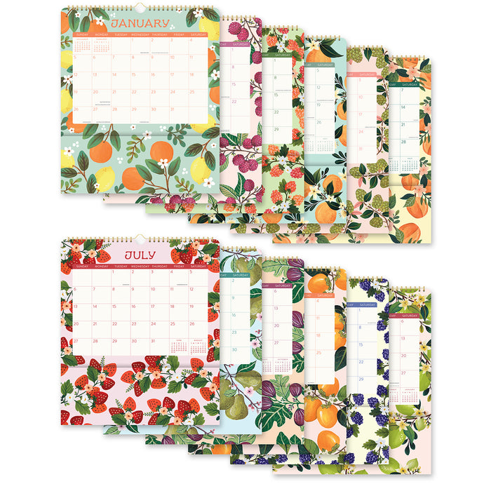 2025 Fruit & Flora Pockets Plus Wall Calendar