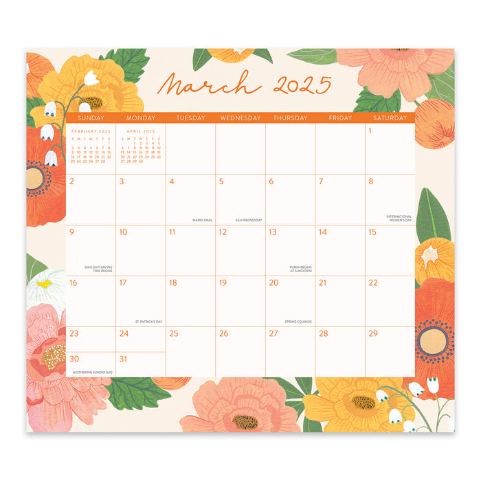 2025 Bella Flora Magnetic Wall Calendar by  Orange Circle Studio from Calendar Club