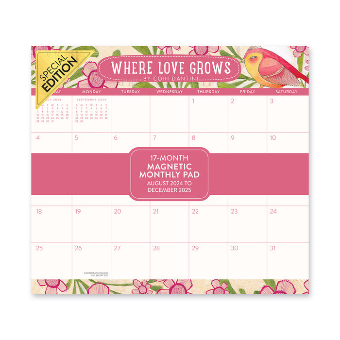 2025 Where Love Grows Magnetic Wall Calendar by  Orange Circle Studio from Calendar Club