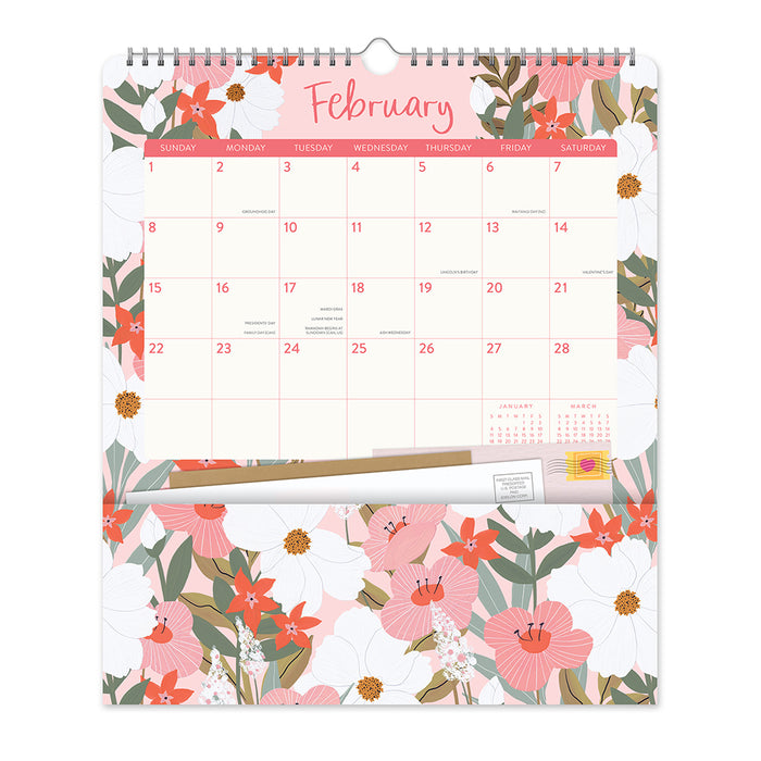 Secret Garden Pockets Plus 2026 Large Wall Calendar