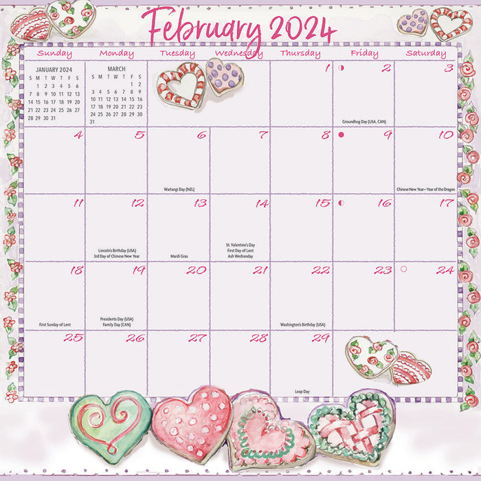 2024 Joyful Seasons Magic Grip Wall Calendar