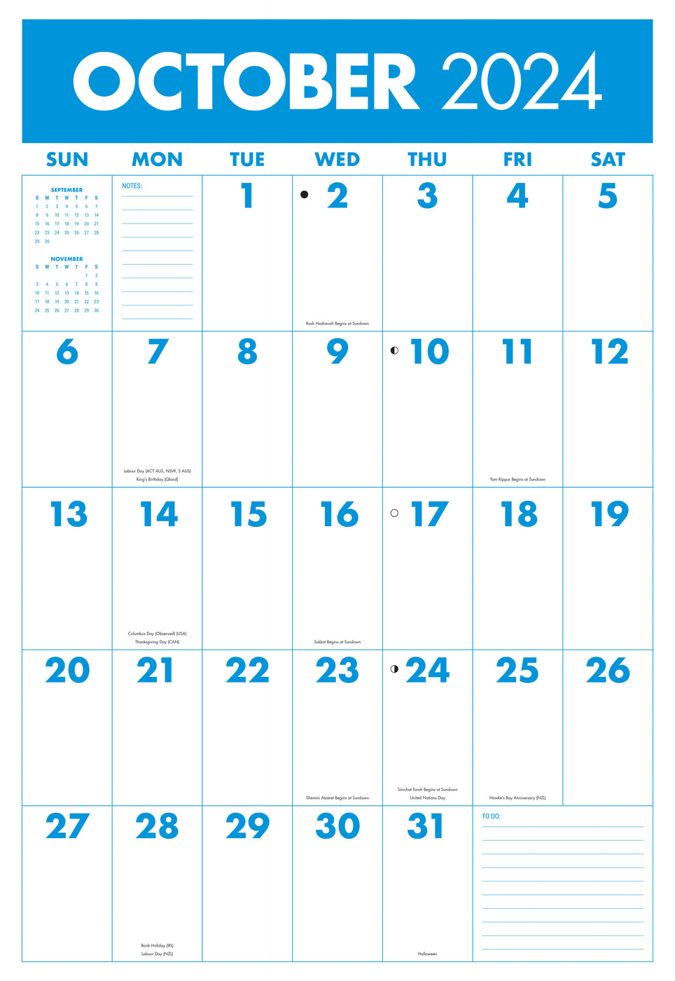 2024 Monster Grid Large Wall Calendar — Calendar Club