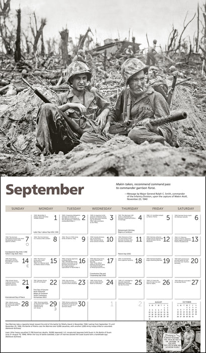 2025 World War II Deluxe Large Wall Calendar by  Calendar Ink from Calendar Club