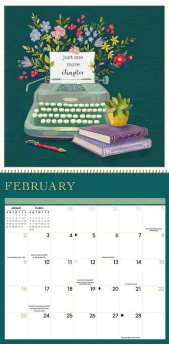 2025 Book Lovers Wall Calendar